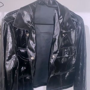 Black leather jacket
